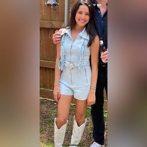 Kittenish western romper